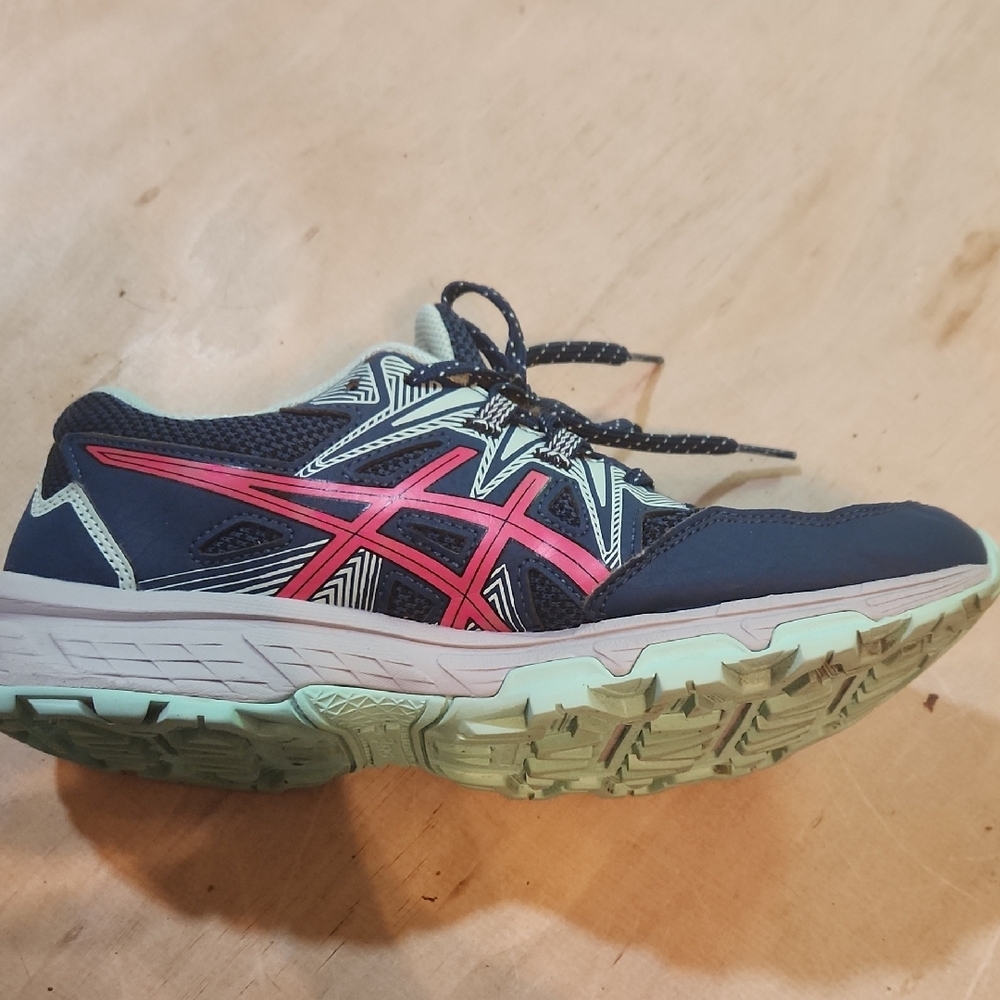 ASICS Navy and Pink Athletic Shoes